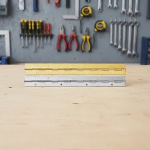 Charnières de piano industrielles personnalisées en acier inoxydable/alliage d'aluminium prises en charge par OEM charnières de porte/fenêtre pour outils à main de bricolage - Product Image 2