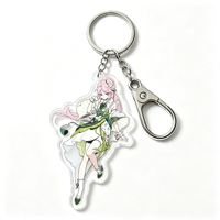Porte-clés en acrylique personnalisé avec logo, breloque transparente en acrylique, fabricant OEM ODM, vente en gros