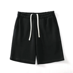 กางเกงขาสั้นเอวสูงสำหรับผู้หญิง ใส่สบายๆ เหมาะกับฤดูร้อน มีกระดุม แต่งขอบเอวยางยืด สีพื้น สำหรับสาวๆ - Product Image 1