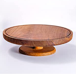 Support à gâteau en bois massif au design très demandé, plateau à gâteau en bois, outils à pâtisserie, support à gâteau en bois massif à prix de gros direct usine - Product Image 3
