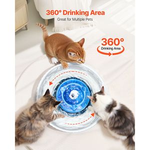 Fontanella per Gatti in Ceramica con Pompa Ultra-Silenziosa, 2.1L/71oz, Fontana per Animali Domestici a Forma di Cupcake, Scarico a 360 Gradi, Dispenser d'Acqua per Gatti in Porcellana 4L/5L - Product Image 3