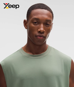 Débardeur de sport décontracté pour homme XEEP, vente directe usine, XC-GTT-11, haute qualité, respirant, séchage rapide, tricoté 100% coton, col rond, couleur unie - Product Image 3