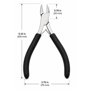 Precision Diagonal Cutting Pliers Black Handle Stainless Steel Tapered Baguette Cut for Jewelry DIY <b>Craft</b> Work - Product Image 3