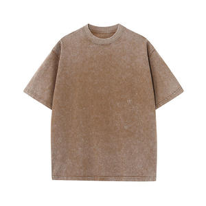 Camisetas Vintage Personalizadas al por Mayor, Lisas, de 230 g/m², con Lavado Ácido, Camisetas Extra Grandes, Camisetas de Algodón Grueso con Lavado Ácido para Hombre y Mujer - Product Image 2