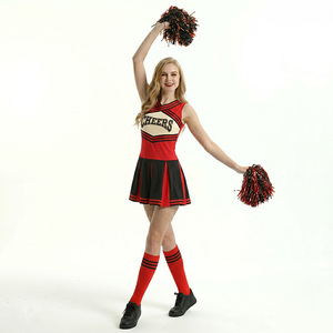 Chemises et hauts d'uniformes de cheerleading personnalisés pour équipes – Polyester/Spandex/Coton Dry Fit – Bleu et Blanc – Tailles Adultes - Product Image 5