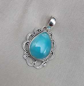 Colgante de Turquesa, Plata de Ley 925, Joyería de Piedras Preciosas Naturales Hecha a Mano, Proveedor Mayorista - Product Image 3