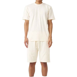Conjunto Deportivo Casual para Hombre, Camiseta de Manga Corta y Pantalones Cortos, Duradero, Transpirable, de Secado Rápido, Traje de Verano de Algodón Tejido con Estampado Personalizado - Product Image 1