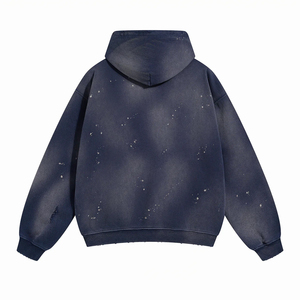 Sudadera con Capucha Oversize Rosa Tie-Dye con Bolsillo, Manga Regular, Felpa Francesa, Unisex, para Otoño - Product Image 4
