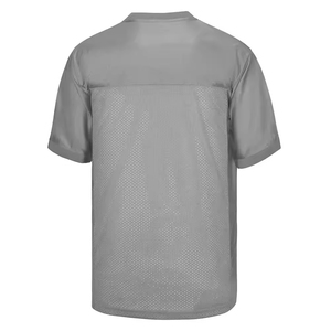 Camiseta de Fútbol Unisex Gris con Cuello en V, Manga Corta, Malla Transpirable, Absorbe la Humedad, 100% Poliéster, Ajustada, Color Sólido, para Todas las Temporadas - Product Image 2