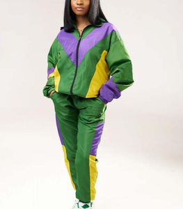 Breathable Custom Women Windbreaker Tracksuit Polyester Women's Jackets Windproof Windbreaker <b>Set</b> - Product Image 4