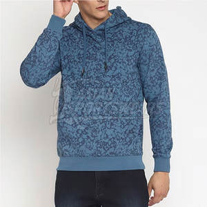 Sweats à capuche en gros pour hommes, sweats classiques vierges 100 % coton, sweats à capuche personnalisés en molleton avec impression en relief - Product Image 4