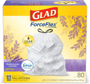 Bolsas de Basura Glad ForceFlex Altas para Cocina con Cierre de Cordón, 13 Galones, Aroma Lavanda, 80 Unidades (Paquete Puede Variar) - Product Image 6