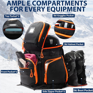 Durable <b>Ski</b> Bag With Padded Protection And Adjustable Strap Large Capacity <b>Ski</b> Bag With Waterproof Material - Product Image 3