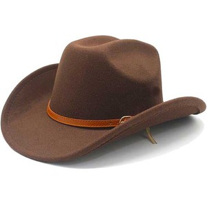 Chapeau de cowboy western professionnel en cuir vieilli, style Outback, à large bord, résistant, tendance USA et Europe - Product Image 1