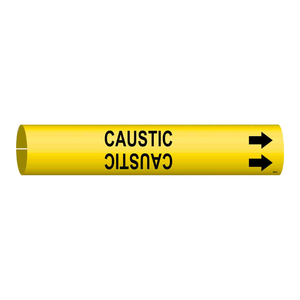 Marqueur de tuyauterie Brady Caustic Snap-On pour le marquage des tuyauteries de matériaux corrosifs - Product Image 2