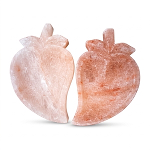 Himalayan <b>Pink</b> Rock Salt Mango <b>Ornament</b> Handcrafted Natural Salt Decor Decorative Tray Home Accent - Product Image 1