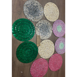 Mother of Pearl Round Shell <b>Placemat</b> Boho Charger for Beach Wedding Decor & Luxury Home Goods Storage - Product Image 3