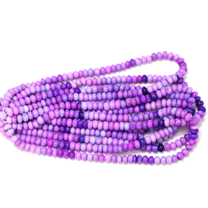 Magnifiques perles d'opale violettes ombrées, forme ronde, lisses, 7-10 mm, perle d'opale ombrée violette, qualité AA. - Product Image 3