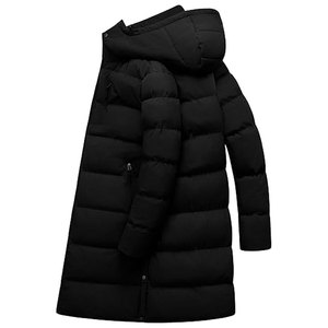 <b>Men</b>’s Extra <b>Long</b> Puffer <b>Jacket</b> Winter Coat Waterproof Thick Insulated Parka with Removable Hood Warm Cold Weather Outerwear - Product Image 2