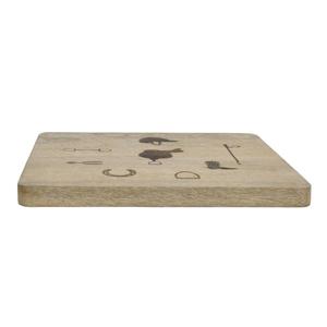 Tabla de Cortar de Madera Maciza con Diseños Personalizados, Tabla de Cortar Vegetales de Madera de Mango, Antideslizante para Encimera de Cocina - Product Image 3