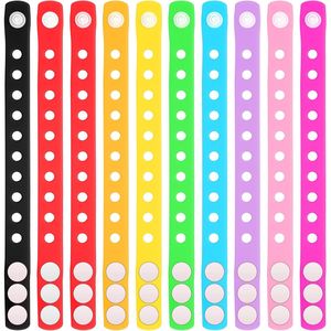 60 Pulseras de Silicona al por Mayor, 10 Colores con Orificios Ajustables, 7.1 Pulgadas, Suministros para Fiestas de Cumpleaños, Bandas de Goma Promocionales - Product Image 3