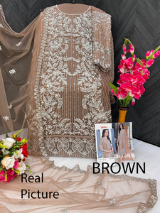 Oferta Especial: Salwar Kameez de Invierno de Organza Pesada con Bordado de Diseño Exclusivo, de Poliéster, de Alta Calidad, Listo para Usar, para Fiesta, para Mujer - Product Image 2