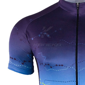 Maillot de cyclisme en polyester de haute qualité avec fermeture éclair, respirant, écologique, coupe confortable, manches courtes pour homme, activités récréatives - Product Image 2