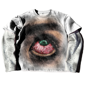 เสื้อยืดคอตตอนแขนยาวสองชั้นปักลายกราฟิกพิมพ์โลโก้ตามสั่ง สไตล์วินเทจ ลุคทำเก่า ซักนุ่ม สำหรับผู้ชาย ประดับด้วยคริสตัล - Product Image 3