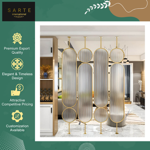 High Quality Luxury Design PVD Gold <b>Room</b> <b>Divider</b> Wall Foldable Stainless Steel Partition Panel Perfect for Living <b>Room</b> <b>Divider</b> - Product Image 3
