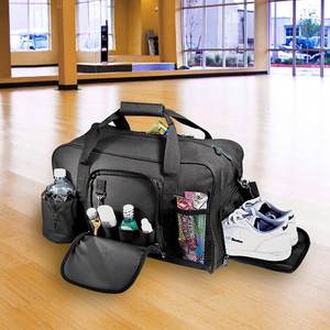 Compact Gym Bag with <b>Shoe</b> Compartment Water Resistant Sports Duffel with Organizer Pocket and Bottle <b>Holder</b> for Gym - Product Image 1