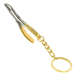 Llavero de Acero Inoxidable con Pinzas de Extracción Dental, Herramienta de Dentista en Oro y Plata, Anillo para Llaves, Instrumento Dental, Regalo de Recuerdo - Product Image 4