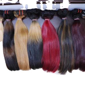 Kinky Straight <b>Hair</b> Bundles #1b/27 <b>Remy</b> <b>Hair</b> <b>Extensions</b> Top Grade Ombre Color Brazilian Vietnam <b>Hair</b> Factory - Product Image 5