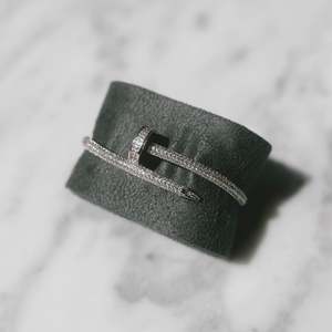 Minimalist 925 <b>Silver</b> Moissanite <b>Cuff</b> <b>Bracelet</b> Geometric Design Baguette Cut Channel Setting Everyday Wear Unisex Jewelry - Product Image 1
