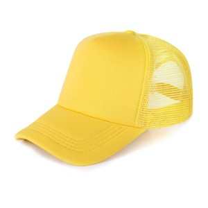 Gorra Trucker Personalizada de 5 Paneles, Azul Liso de Alta Calidad, Borde Curvo, Logotipo Impreso Digitalmente, Cierre de Hebilla, Papel Goras, Impermeable - Product Image 5