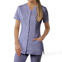 Tunique et pantalon d'uniforme de salon de beauté personnalisés en tissu coton-élasthanne respirant, couleurs et tailles sur mesure (unisexe)