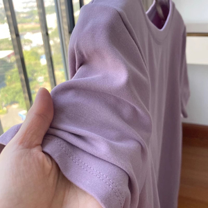 T-shirts pour hommes, surdimensionnés, en spandex/polyester, col rond, respirants, décontractés, manches courtes, grande taille, tissu tricoté, uni - Product Image 5