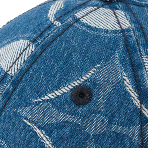 Best Quality Denim Baseball Cap Geometric Print Washed Adjustable Unisex 6-Panel <b>Hat</b> Spring <b>Summer</b> Casual Style - Product Image 6