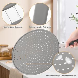 Paraspruzzi in Silicone per Padella con Schermo Anti-Schizzi Resistente al Calore, Padella Multiuso per Piano Cottura - Product Image 2