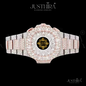Most Selling Waterproof Moissanite Diamond Watch for Men Luxury <b>Wristwatch</b> with Durable Construction Available At Best Price - Product Image 3