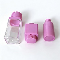 Botol Pompa Tanpa Udara 30ml Persegi dengan Sakelar Putar Anti Bocor Sebagai Kemasan Kosmetik Plastik untuk Krim Mata, Losion, Perawatan Kulit, Warna Dapat Disesuaikan