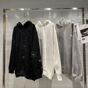 Prix de gros pour les sweats à capuche en strass en stock, sweats à capuche en strass sur mesure, sweats à capuche en strass à vendre - Product Image 2