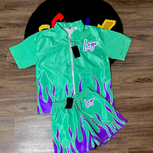 Chaqueta Deportiva Personalizada con Estampado de Serigrafía, de Poliéster, con Cierre, Estilo Holgado, Unisex, Cortavientos de Verano, Conjunto Deportivo Corto - Product Image 5