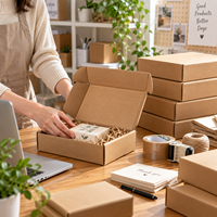 Boîte d'expédition pour vêtements en carton ondulé pas cher, grande, carrée, blanche, extra-résistante, avec lamination mate, imprimée, pour l'envoi postal