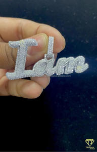 Collier pendentif de luxe « IAM » Hip Hop, bijoux personnalisés, fabricant et fournisseur en gros - Product Image 4