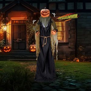 Decorazione di Halloween a forma di zucca alta 2,1 m - Product Image 4