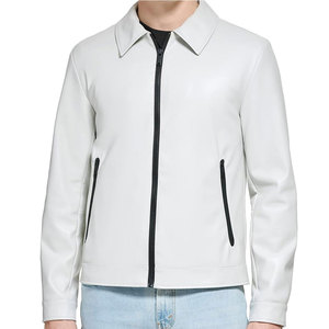 Veste en cuir moderne, confortable, pour la mode urbaine, veste en cuir de haute qualité pour hommes. - Product Image 1