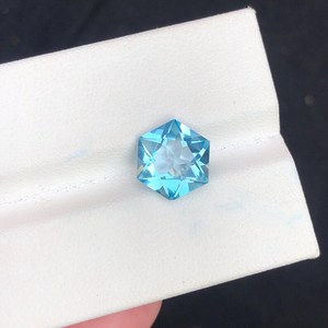 Piedra Preciosa de Topacio Azul, Corte Brillante Redondo, Piedra de Nacimiento de Diciembre, Piedra Natural Suelta de Alta Calidad para Coleccionistas - Product Image 3