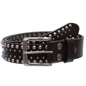 Ceinture en cuir véritable 100% de haute qualité avec design personnalisé de perles bleues, boucle en alliage d'acier inoxydable, haute résistance, écologique, tendance pour hommes - Product Image 5