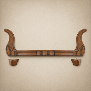 Composant de mobilier OEM en bois massif pour accoudoir de canapé, cadre décoratif incurvé, support latéral pour la fabrication de meubles rembourrés - Product Image 2