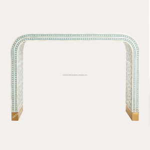 ¡Muebles de consola con incrustaciones de hueso hechos a mano modernos de lujo otomanos para decoración del hogar comedor dormitorio Hotel restaurantes para hospitales también! - Product Image 4